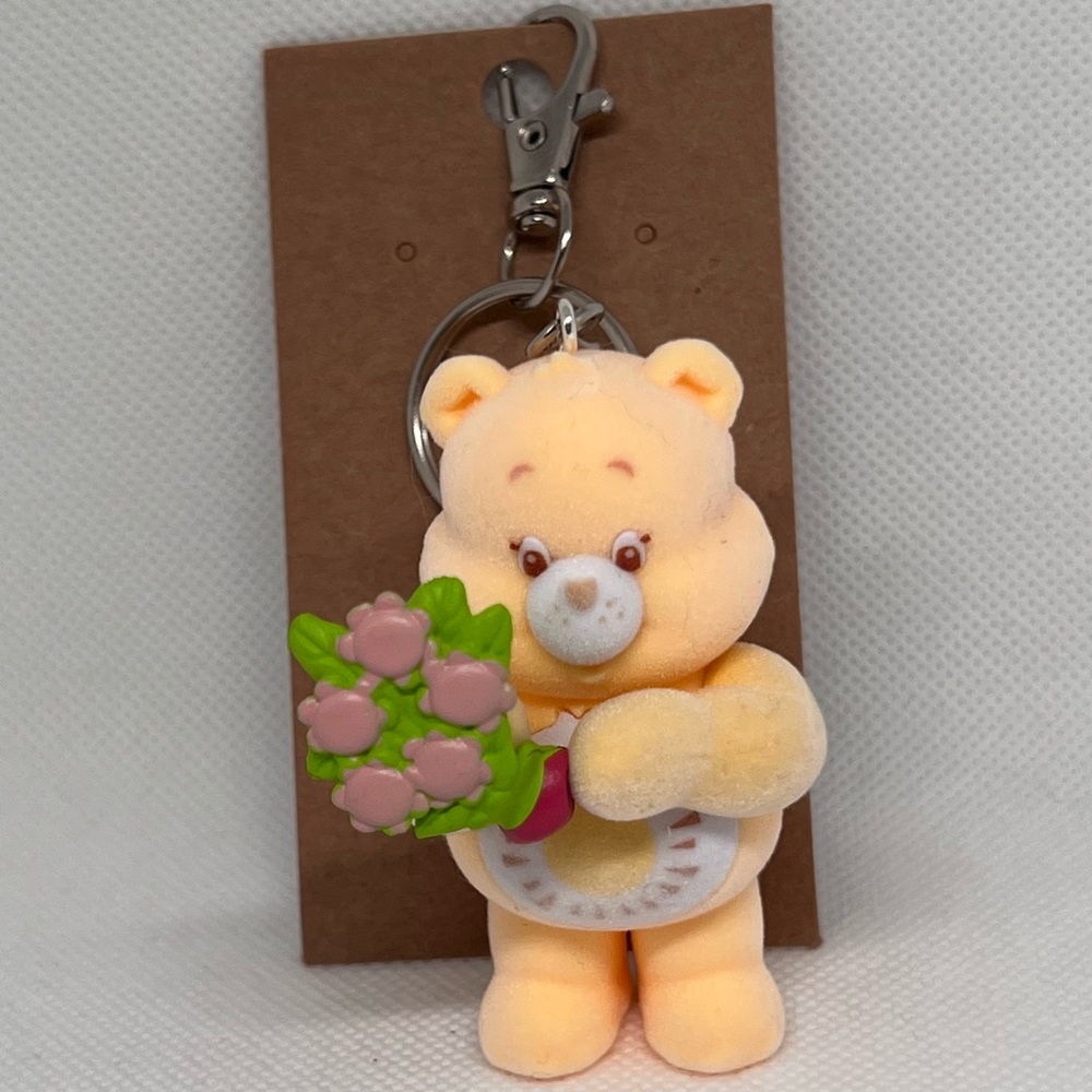 Funshine Care Bear Keychain Bag Charm with Flowers